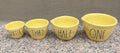 Black Dunn Rae Speckled Third Yellow 1 Kitchen 4-piece of One includes Cups each Half Cup Measuring Ceramic Quarter set Lettering