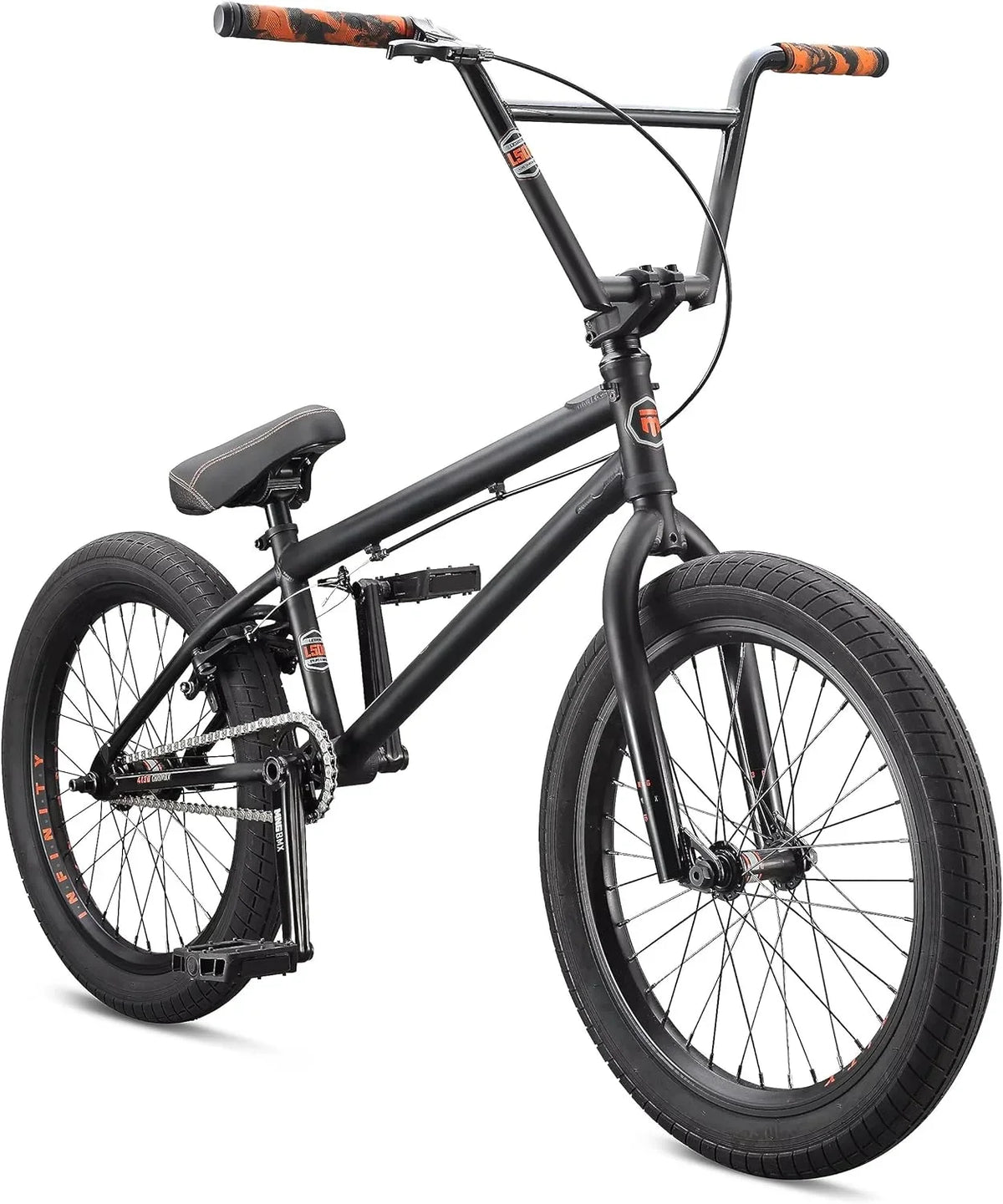 Freestyle Wheels BMX Steel - Open 20 Bike, Legion Inch Box Mongoose Frame, BLACK/ORANGE