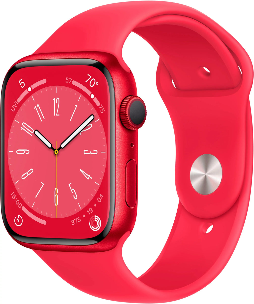 Gen 8 (PRODUCT)RED (Refurbished) Sport 8 Watch Restored 45mm (PRODUCT)RED Apple Band Series - MNUU3LL/A Aluminum