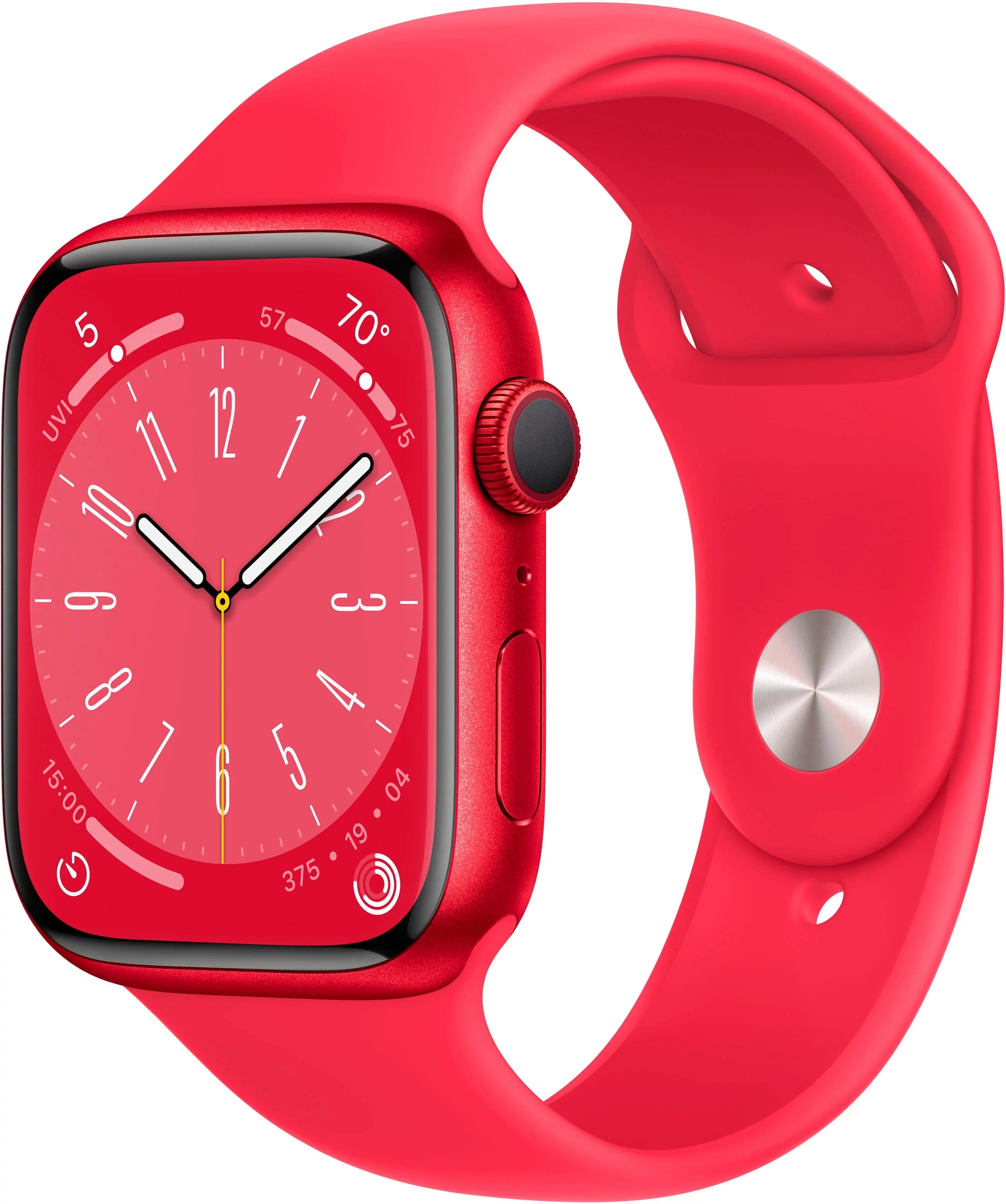 Gen 8 (PRODUCT)RED (Refurbished) Sport 8 Watch Restored 45mm (PRODUCT)RED Apple Band Series - MNUU3LL/A Aluminum