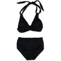 Cole Womens Piece X-Small Brief Black, Halter Bikini, Twist 2 Anne