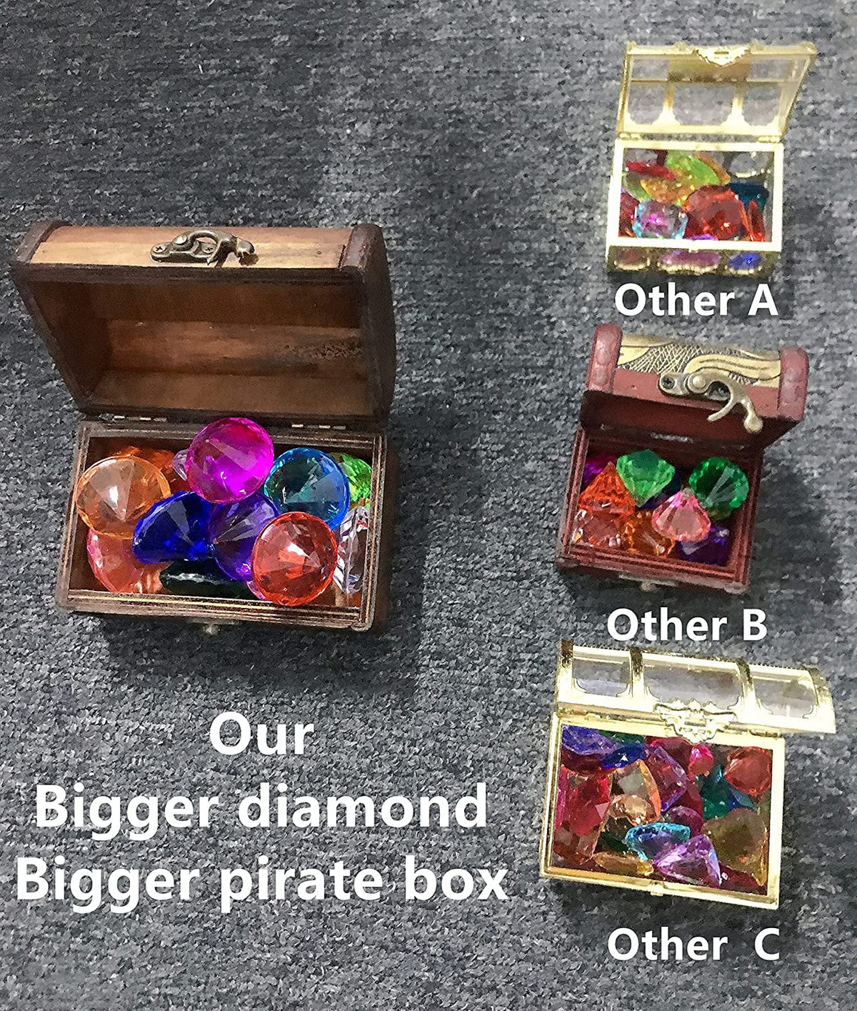 Dive Diving PUBGAMER Training Toy Pool Diamond Underwater Big Big Treasure Pirate Colorful Toy with Diving Chest Throw Gem Toy Swimming Gem Gift 15 Set Set Box