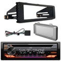 Stereo Player Built-In AM/FM Weathershield CD JVC Radio Alexa Bluetooth with Audio Bundle KD-T920BTS Install Harley 98-2013 with Kit, Car DIN Cover Radio Single AUX Radio Receiver USB Amazon