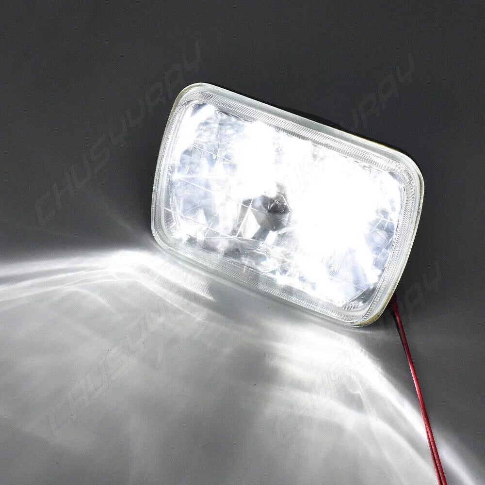 LED Beam For XJ 5X7 Wrangler Jeep Hi-Lo 7x6 Rectangle YJ Cherokee Headlights