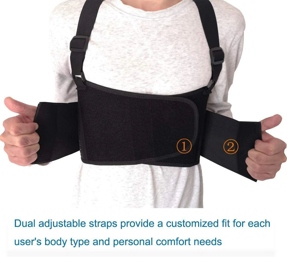 Sore Solmyr Muscle Brace, Bruised (L/XL) Ribs Breathable Dislocated and Belt Pulled Sternum or Pain Ribs Injuries, for Protection, Support, Rib Chest Support Rib Brace, Rib Broken