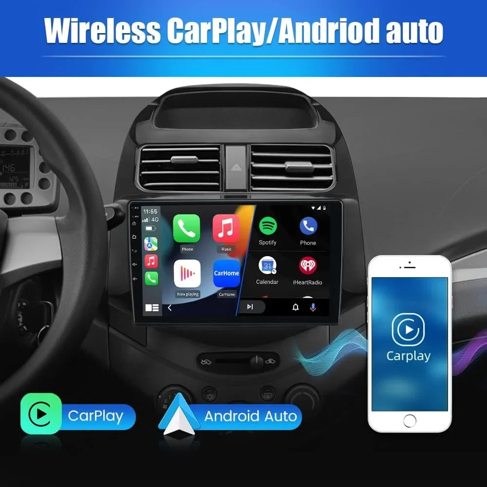 Stereo with Car 2G+32G Auto Chevy Spark 2014 Radio 2015 Android carplay inch 9 for 2013 Apple Wireless