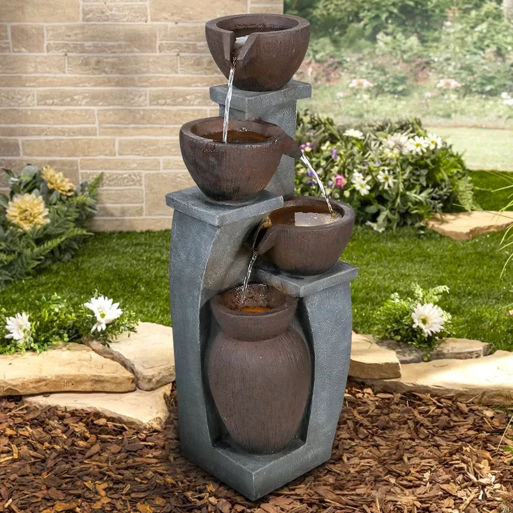 Your with Outdoor Lights LED 22.0 Outdoor Fountain Ambiance Elevate - - Water