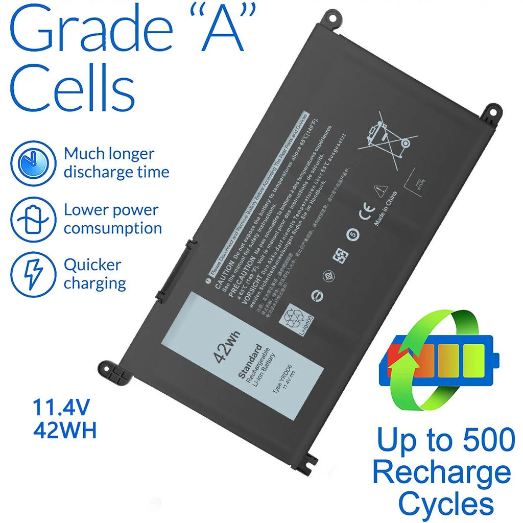 Laptop 5491 5485 42Wh 2in1 3493 3310 Dell 5482 7586 Battery Inspiron YRDD6 for