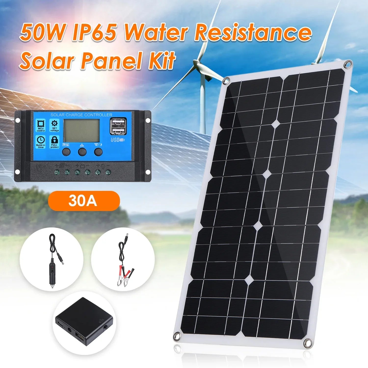 Water Usb/type Car Solar 9v/18v Car Ip65 30a With C Kit Usb/type Usb/type Kit,C Dabey With Solar L-ed Set Resistance Water Solar Walmeck Solar 10/20/30/40/50a With Display Car Panel Huiop Solar C Set