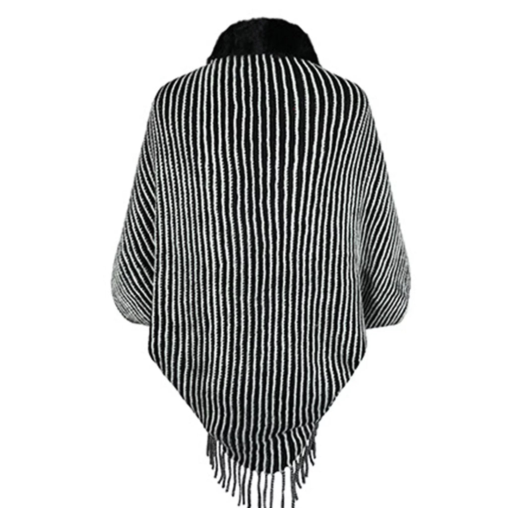 Women Cardigan Shawl Cape Collar Sweater Skirts Tassel Summer Striped Women Womens