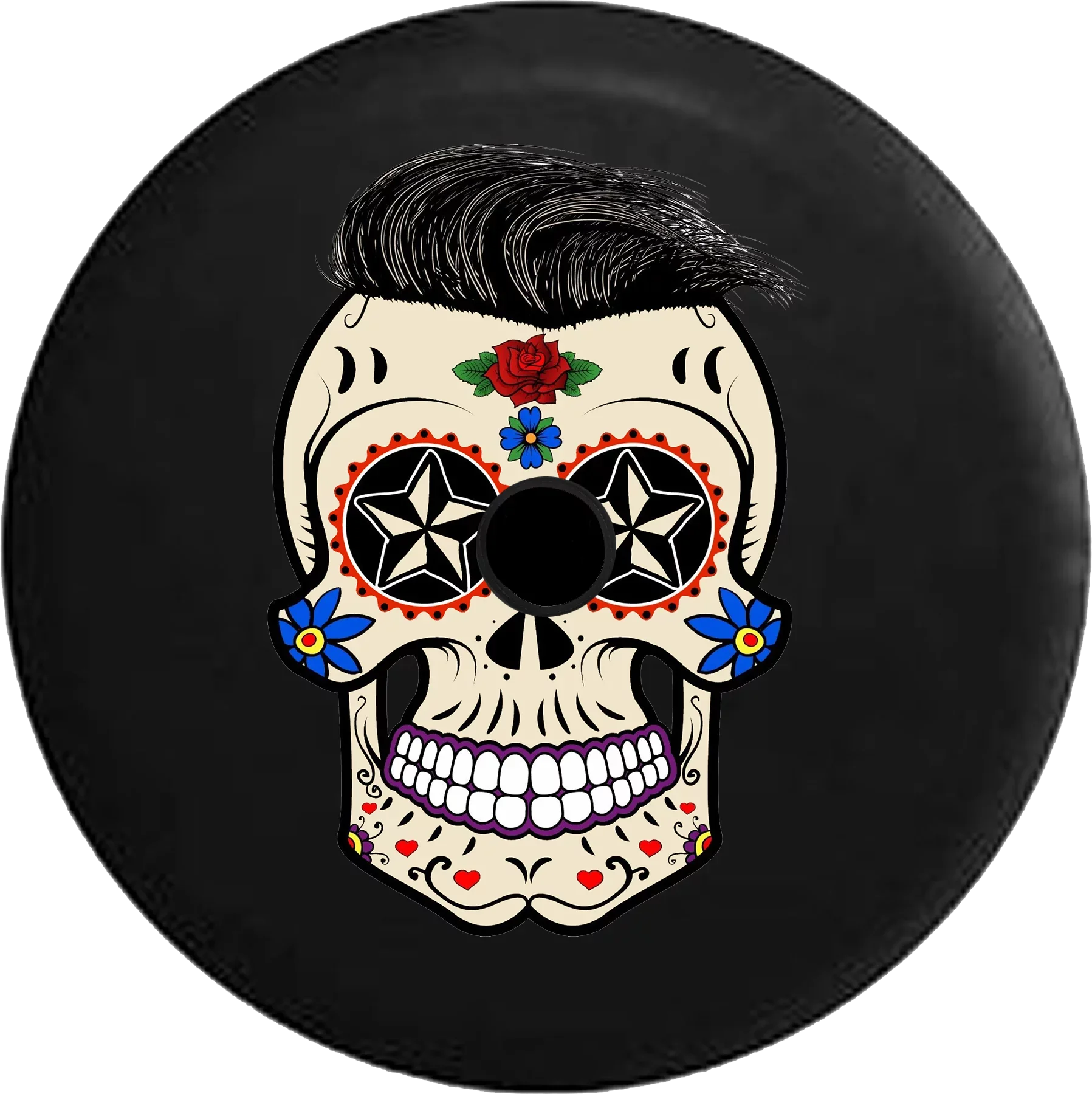 RV Wrangler Cover Backup 32 JL Camera Sugar for Skull Spare Tattoo Hair Inch Tire Jeep 2019 2018 with