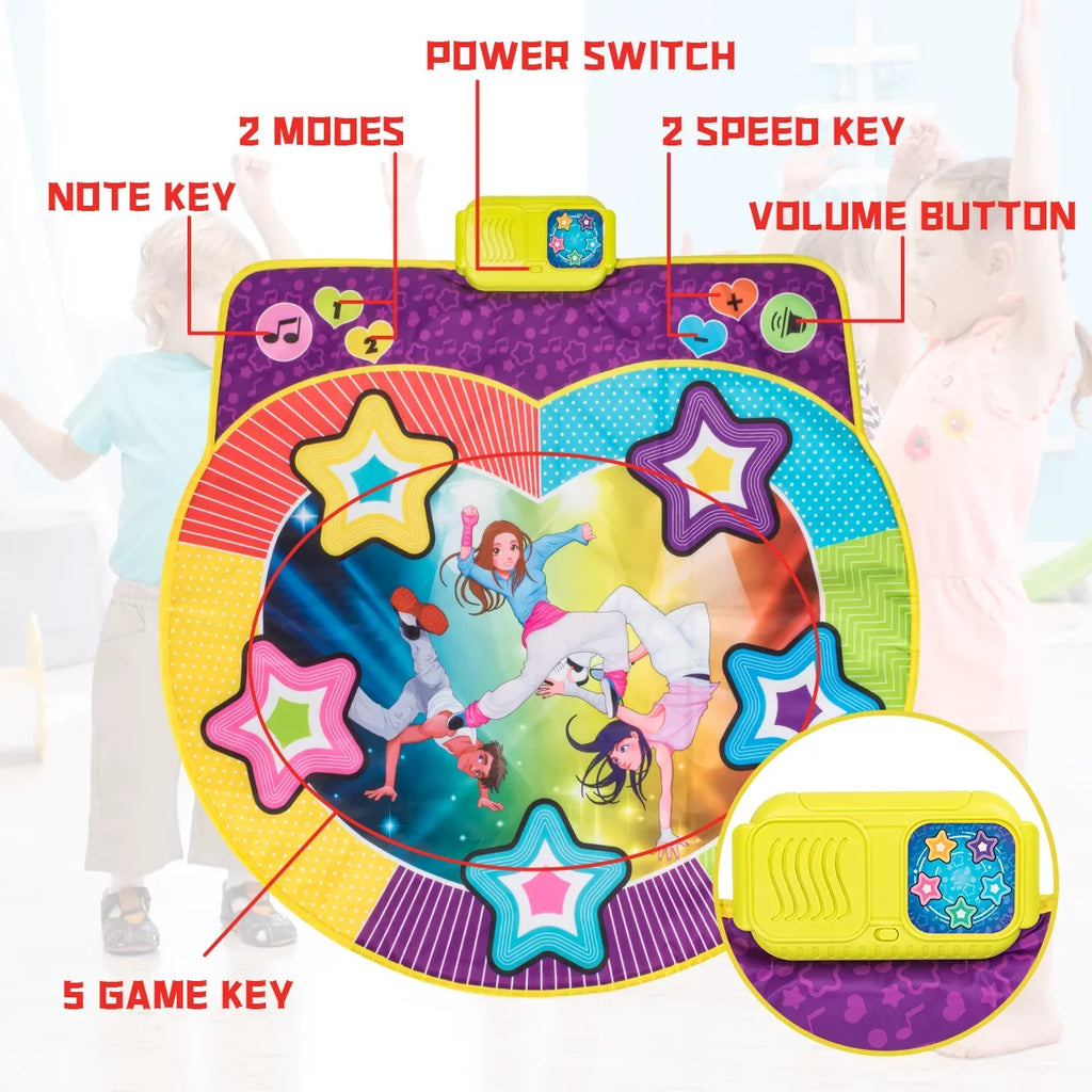 Kids 4 9 Ages 6 Gift for Toy 5 with for Dance Kids Game UNIH Ages 8 Mat 10, Music 4-8 3 Boys 7 Girls Dance