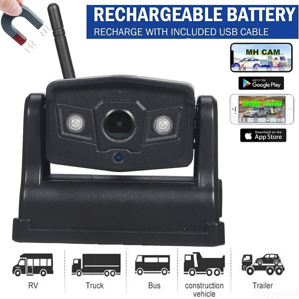 9600mAh Camera, WiFi Backup JLLOM Battery, Reliable View Magnetic Front/Rear Wireless,