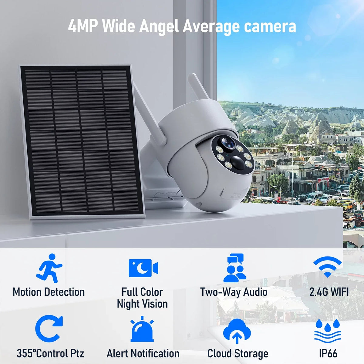 Toguard Camera SC21 Camera PTZ Solar Wireless 2K/4MP Dome Security Outdoor WiFi