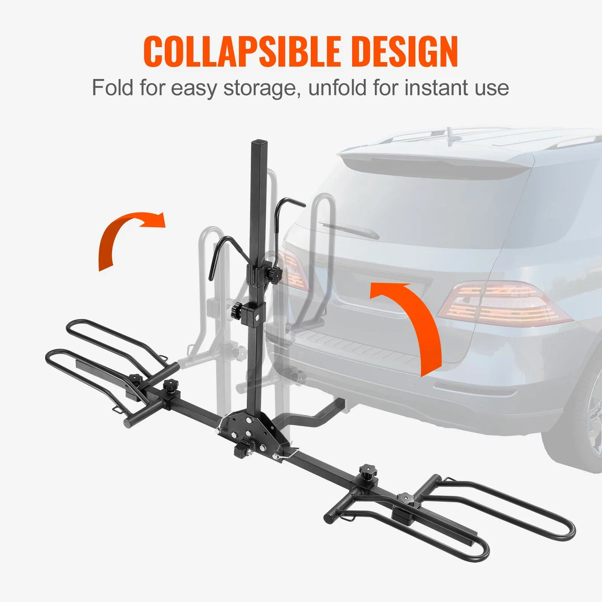 Mount Car 1.25"/2" Truck SKYSHALO Folding 2-Bike Rack Carrier SUV Receiver Hitch