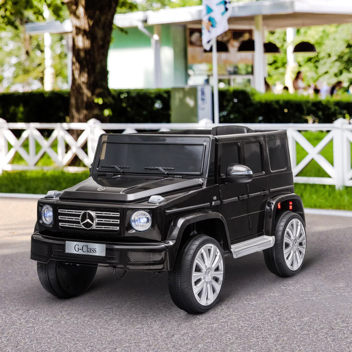 12 Working & Powered Bright with Suspension Headlights, Ride-On Mercedes Control, V Remote G500 Benz Aosom