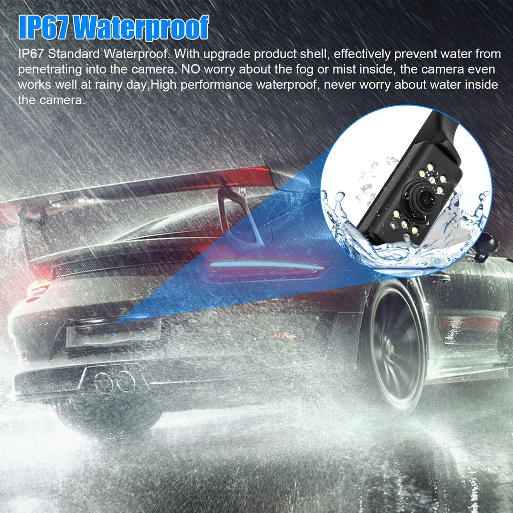 Mirror Backup View Night System Kit Monitor Car Rear Vision + Parking Camera 5"