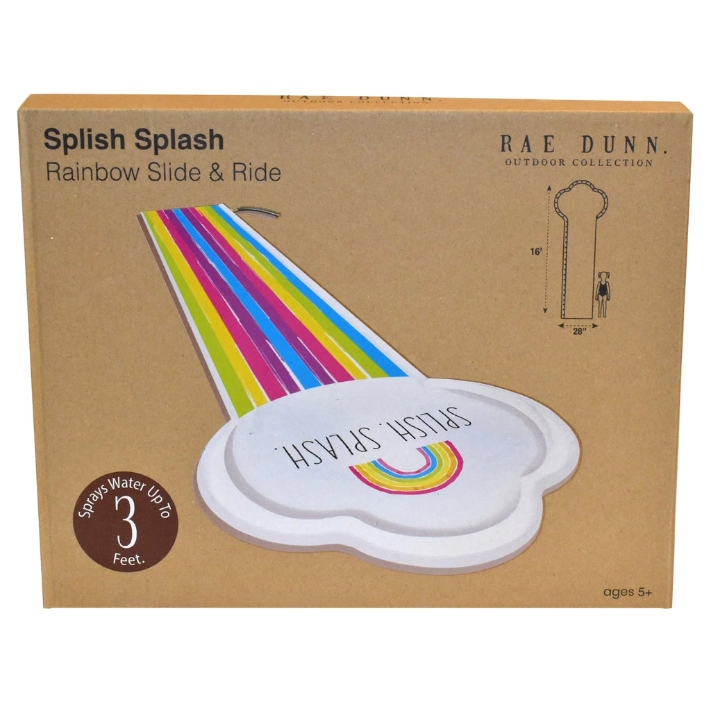 Rae Slide Durable Slide CocoNut Ride Splash Water Float, & Mat, Foot -16 Age Splish Sliding Dunn: 5+ Rainbow Sprinkler,