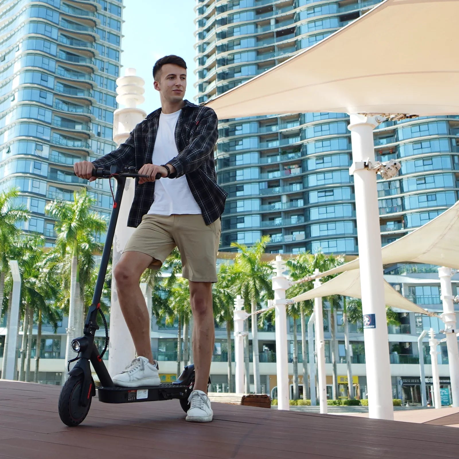 30 Speed with Battery Electric Adults,10 km, Motor for movable Tires, iScooter Double Scooter, Miles Foldable W and In Long-Range Braking 18-25 Max Max Solid System 500 Commuting