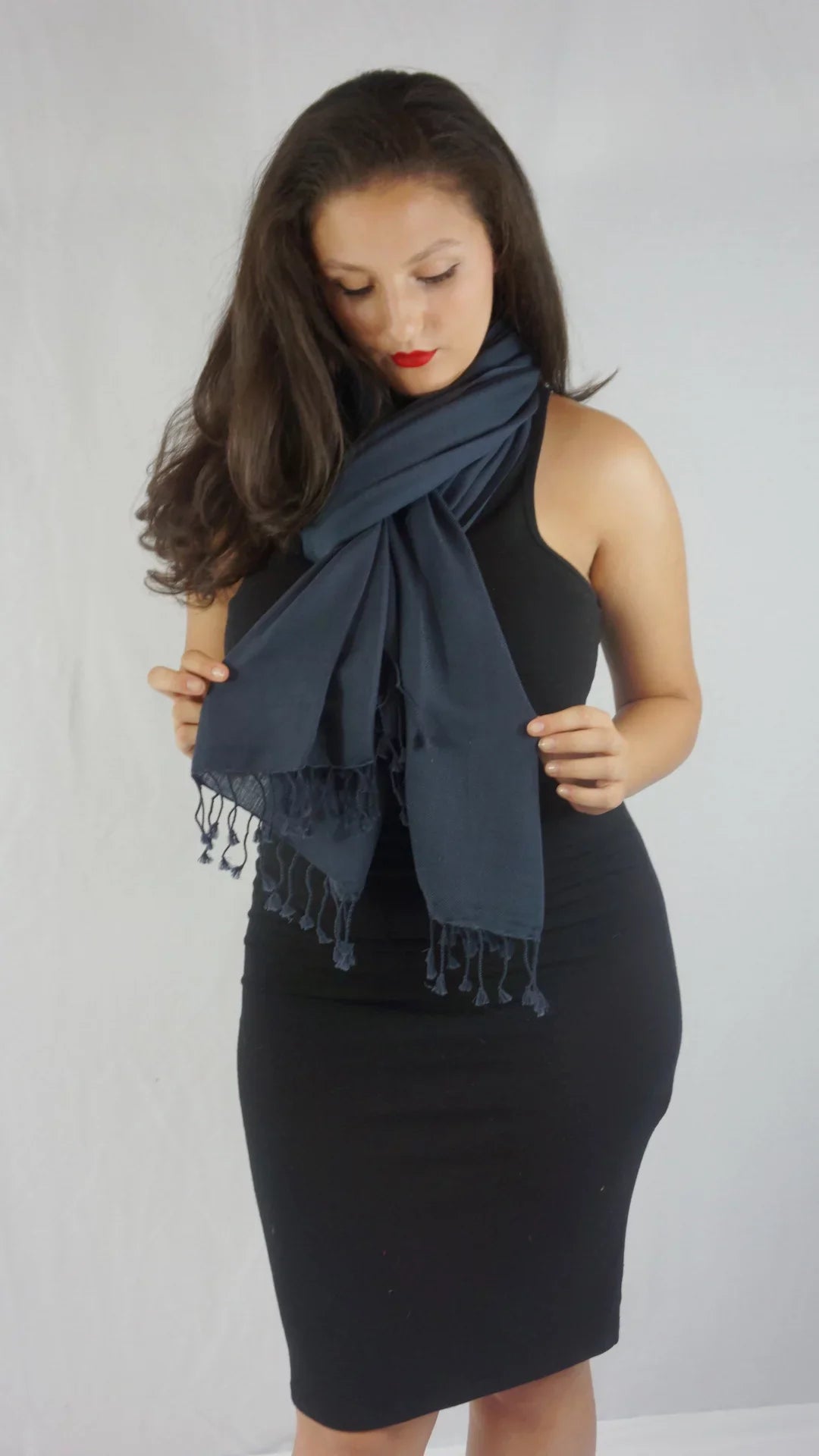 Shawl/Cashmere Shawl) Shawl/Shawls/Scarf/Scarves/Wrap/Stole/Muffler/Cape/Ruana/Blanket/Throw/Pashmina Regular Charcoal (Dark Scarf/Wool/Silk