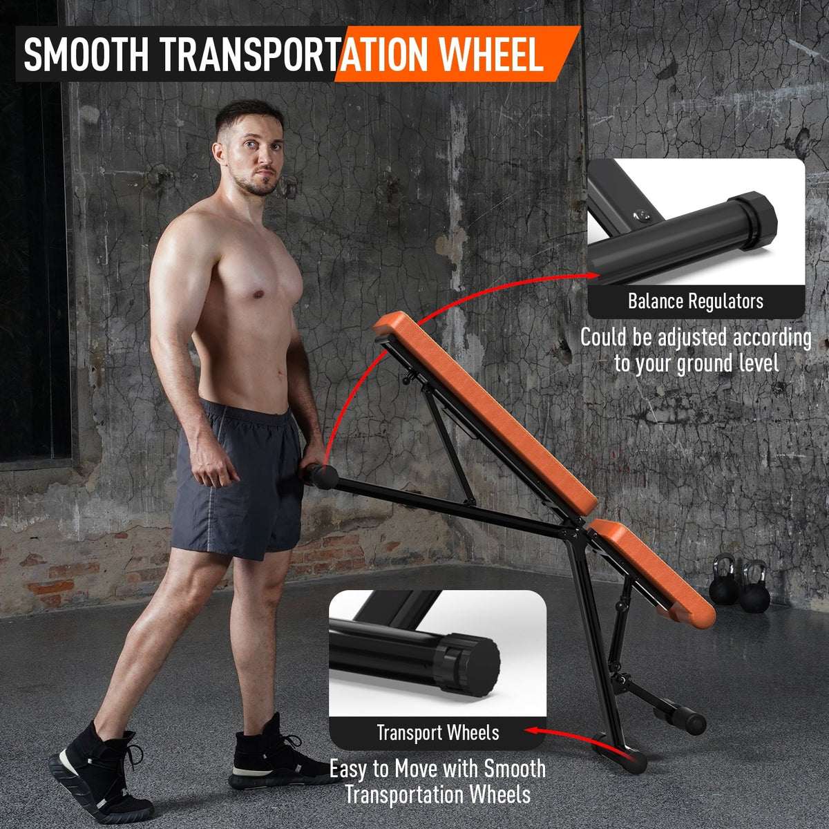 Bench POOBOO 5 Layer gym Structure Adjustable Training lbs Capacity and 800 Folding Workout bench bench Thickened Incline Weight Home for incline Indoor