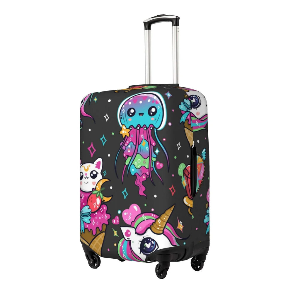 Luggage Protector Stratch Resistance Dust Covers And Unicorn Fit Protector,Suitcase Cat 18-32 Protector And Fotbe Rainbow Cover Luggage,Washable Icecream Inch Cover