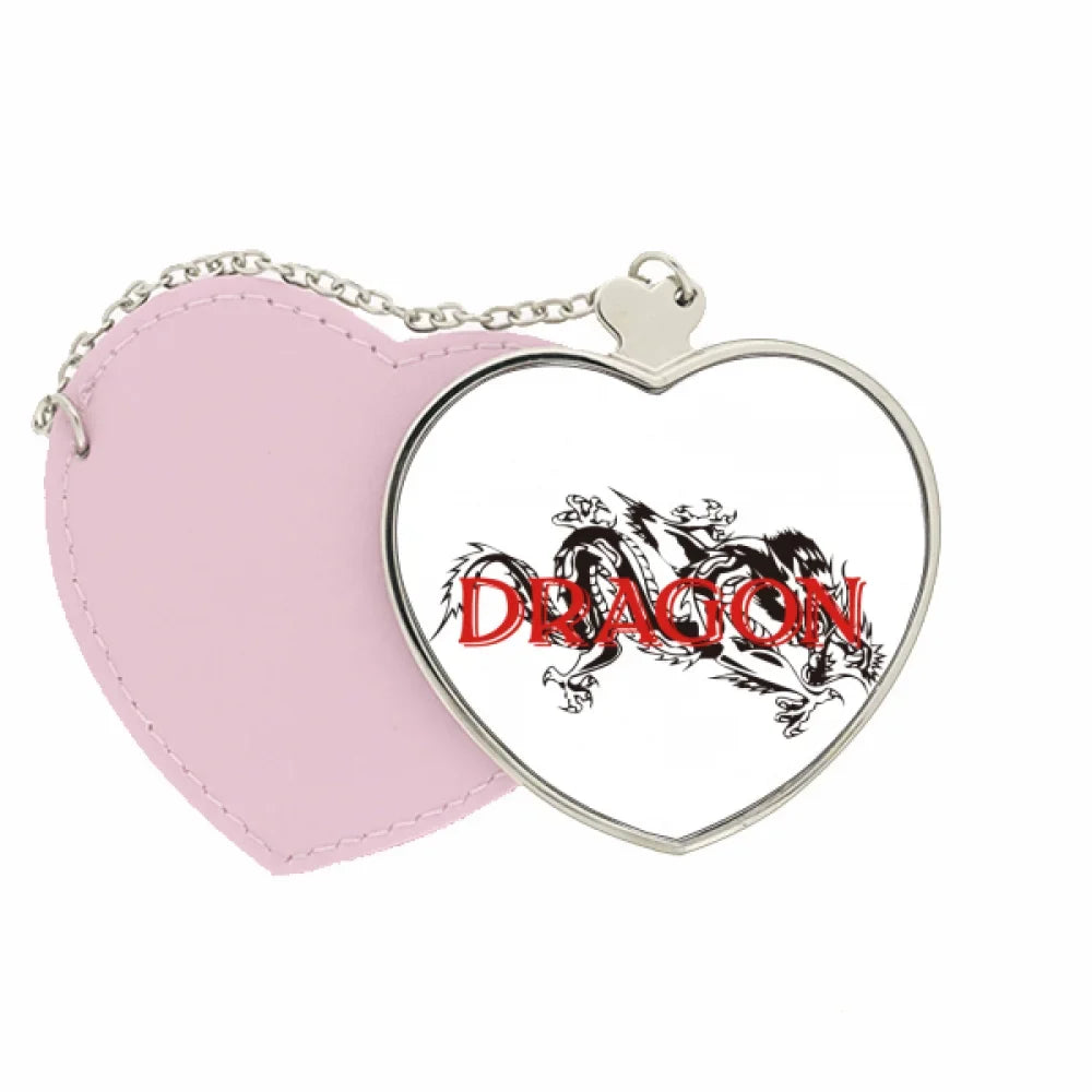 East West Makeup Heart Travel Animal Mirror Dragon Myth Pink Purse