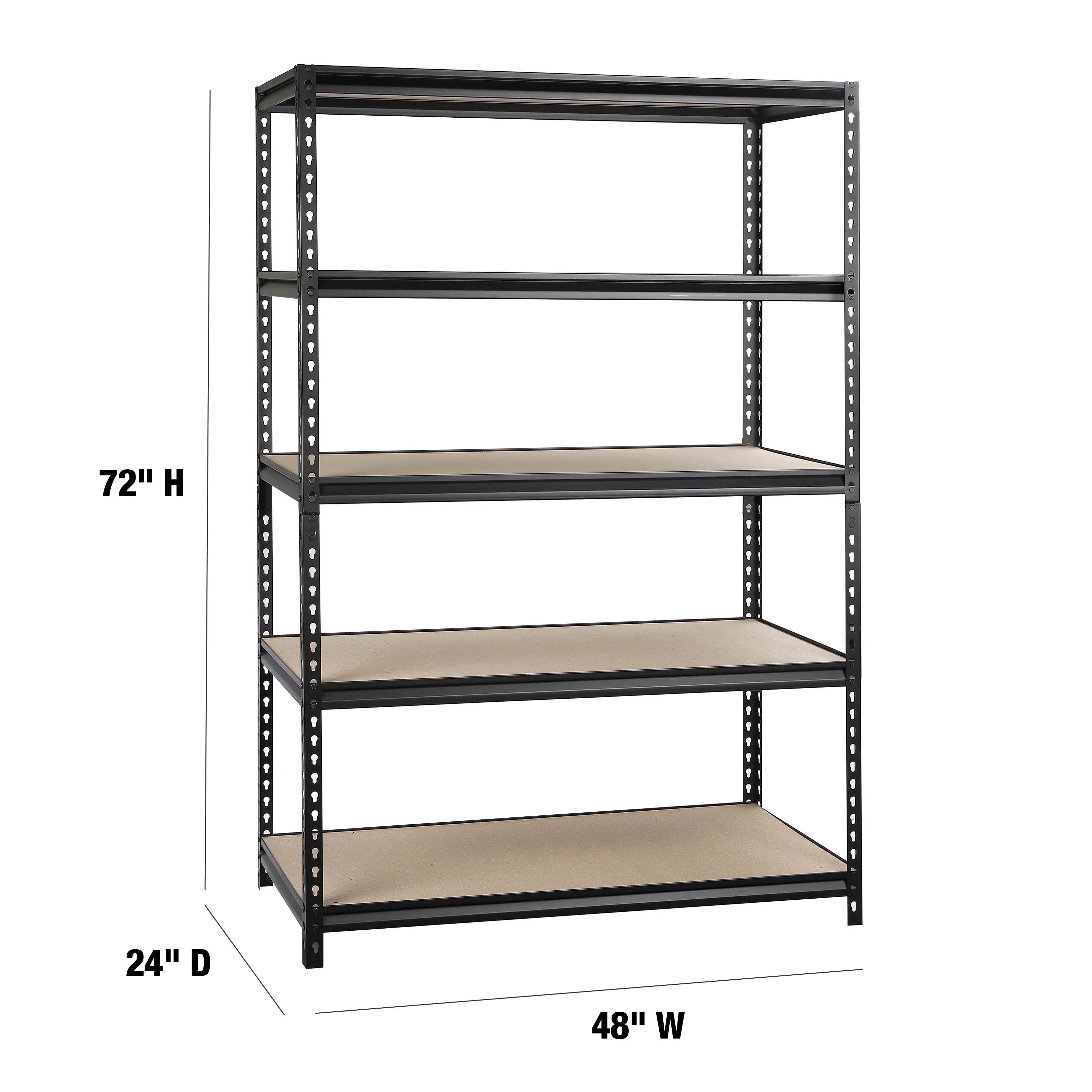 800 lb. Shelf Board Shelves, Freestanding with Adult Capacity, 48-inch 5-Tier WORKPRO Particle