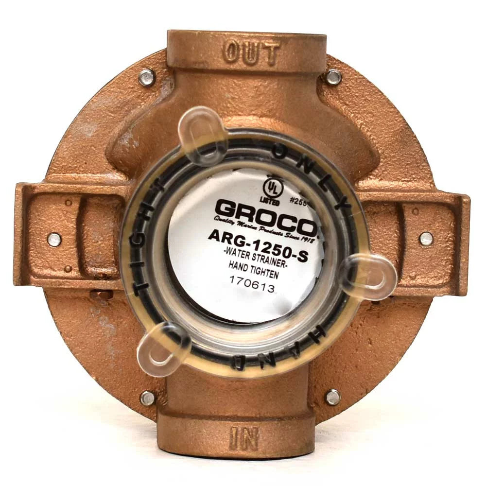 Water Raw 1 | 1/4 ARG-1250-S Inch Boat Bronze Cast Groco Strainer