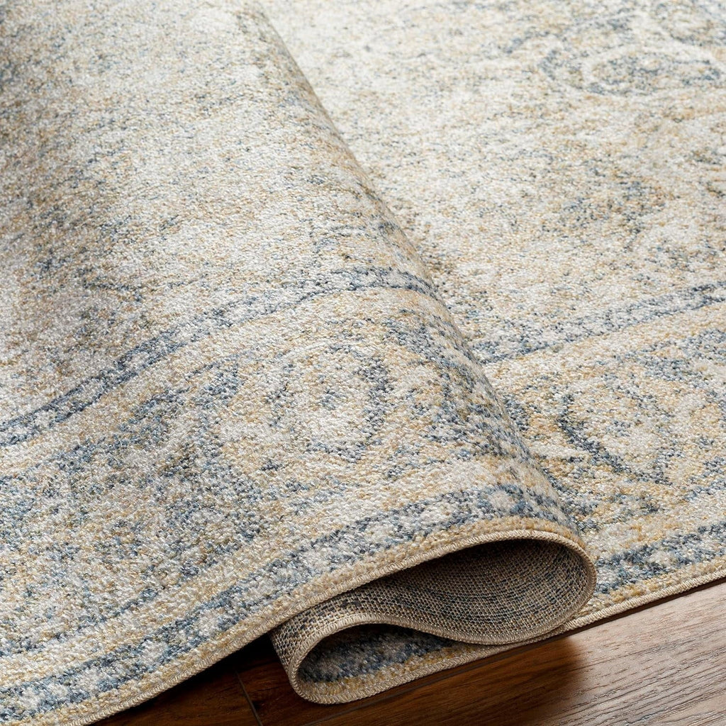 Washable) East Living 2X3 Rugs, Room, Machine Beige Kitchen 3', (2' Bedroom Traditional X Rug, Washable For Area Or Light Carpet Blue