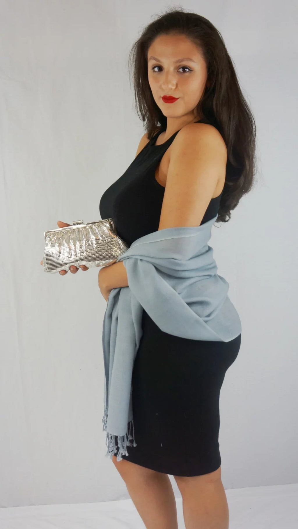 Grey) Shawl/Cashmere/Cashmere Scarf/Scarves/Shawl/Shawls/Stole/Wrap/Pashmina (Silver Scarf/Pashmina Scarf/Wool/Silk