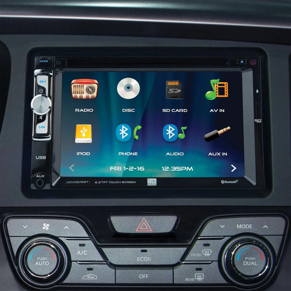 6.2-inch Receiver Dual Double-din Xdvd276bt In-Dash DVD/CD