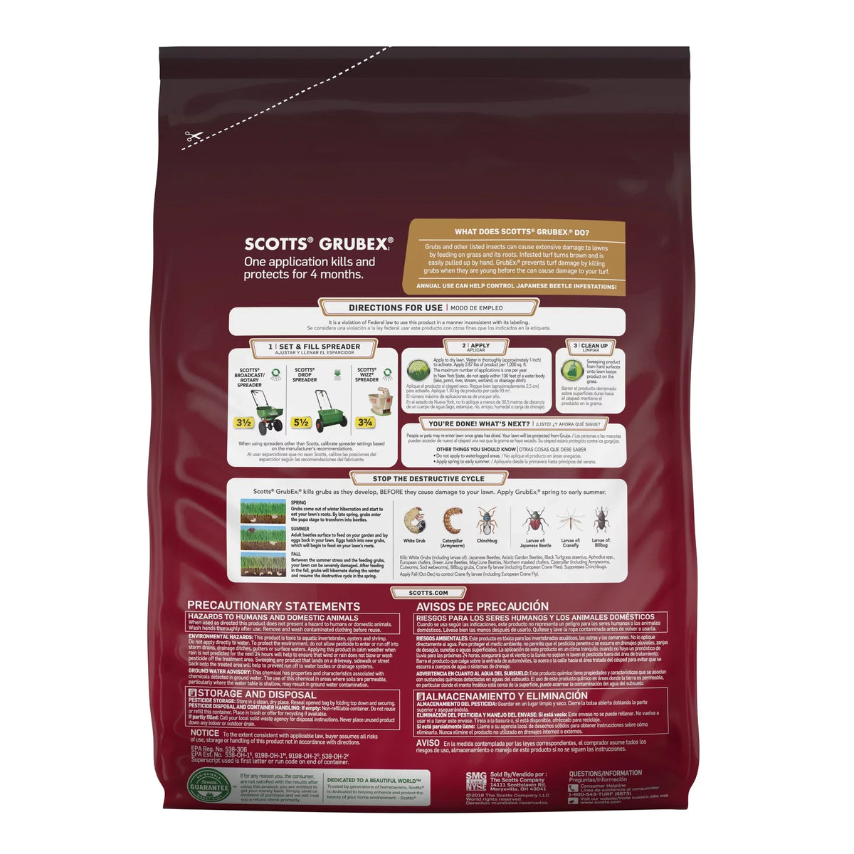 Control and 14.35 Granules Grub Insect GrubEx lb Scotts