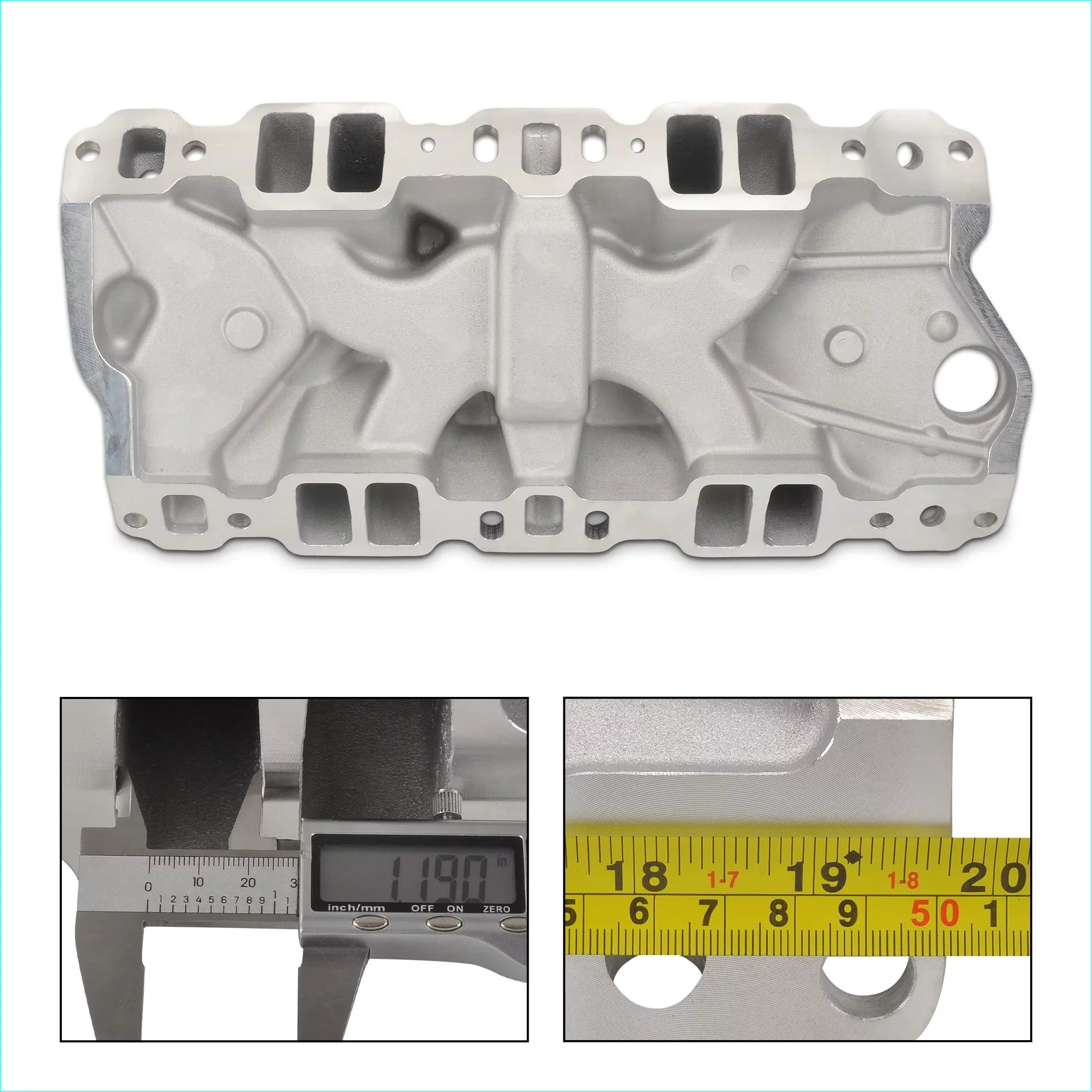 Plane Intake Aluminum Block Chevy 400 Dual Manifold Small 1957-1986 350 305 327 SBC FGJQEFG