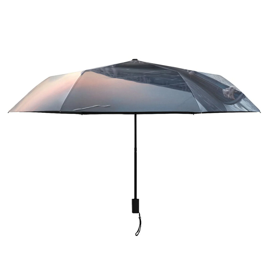 Compact Travel Winter Windproof for Umbrella Size Lightweight Boat with 50+ Folding Umbrella Rain Snow Packable Arc UPF