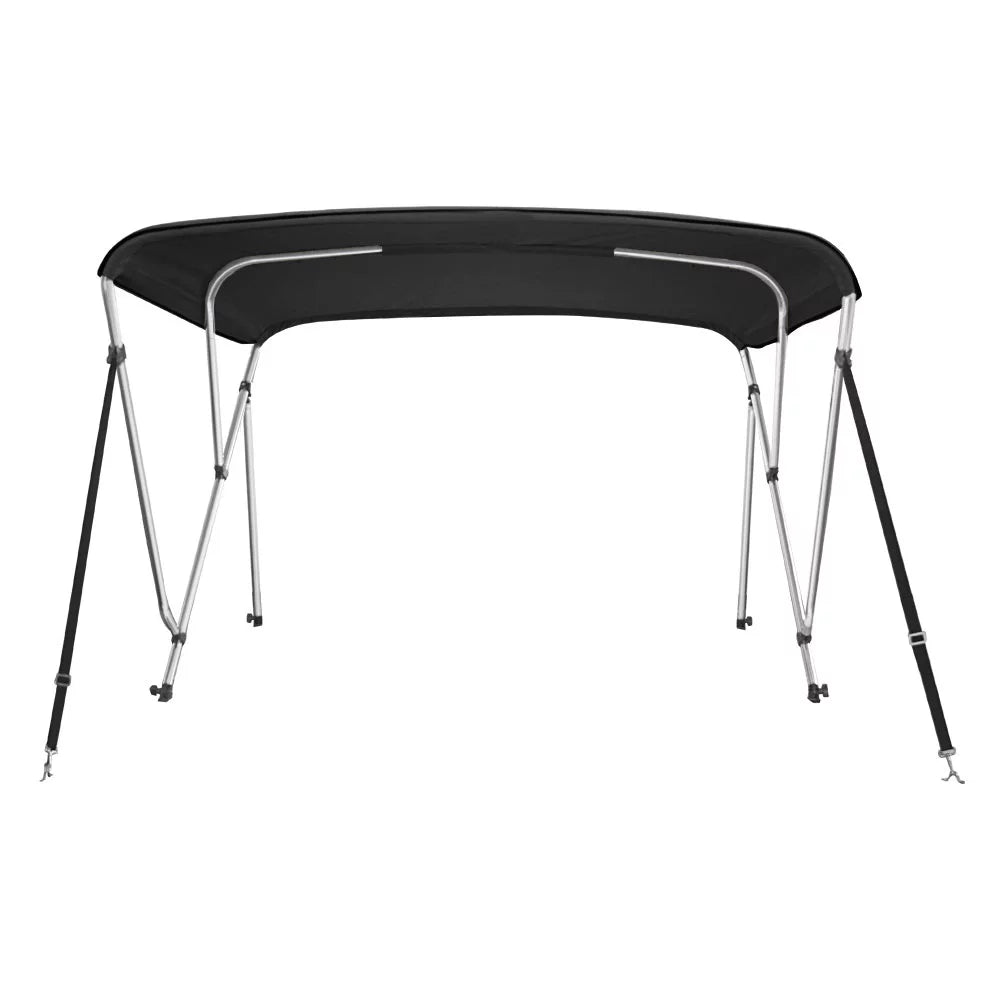 79"-84" Bow 46" Solution BLACK L 6' High Top 3 Wide Bimini Dye