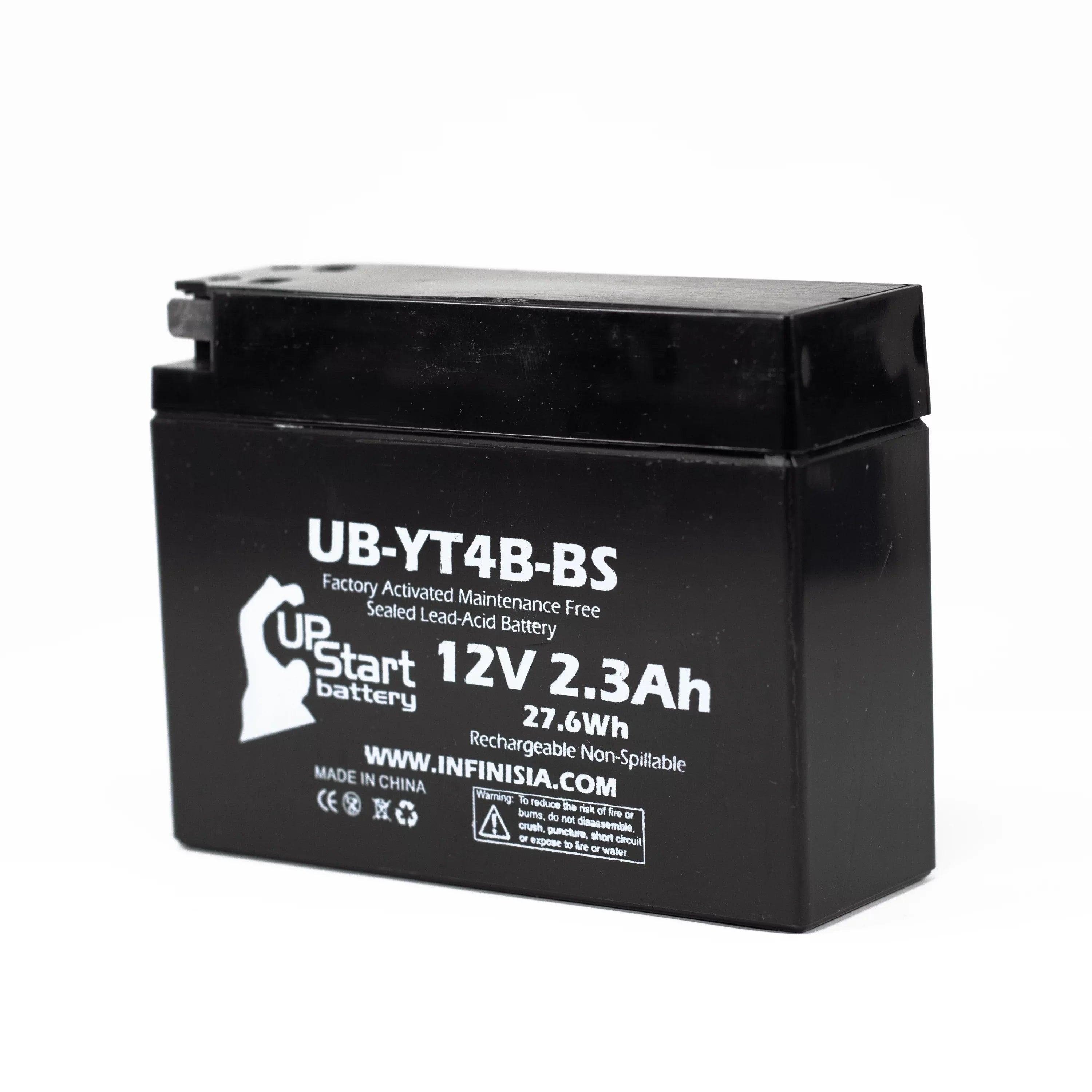 Factory SR400 2010 Yamaha Activated, (FI) Battery 4-Pack for Battery Replacement UB-YT4B-BS Free, 12V, 400CC - UpStart Motorcycle 2.3Ah, Maintenance