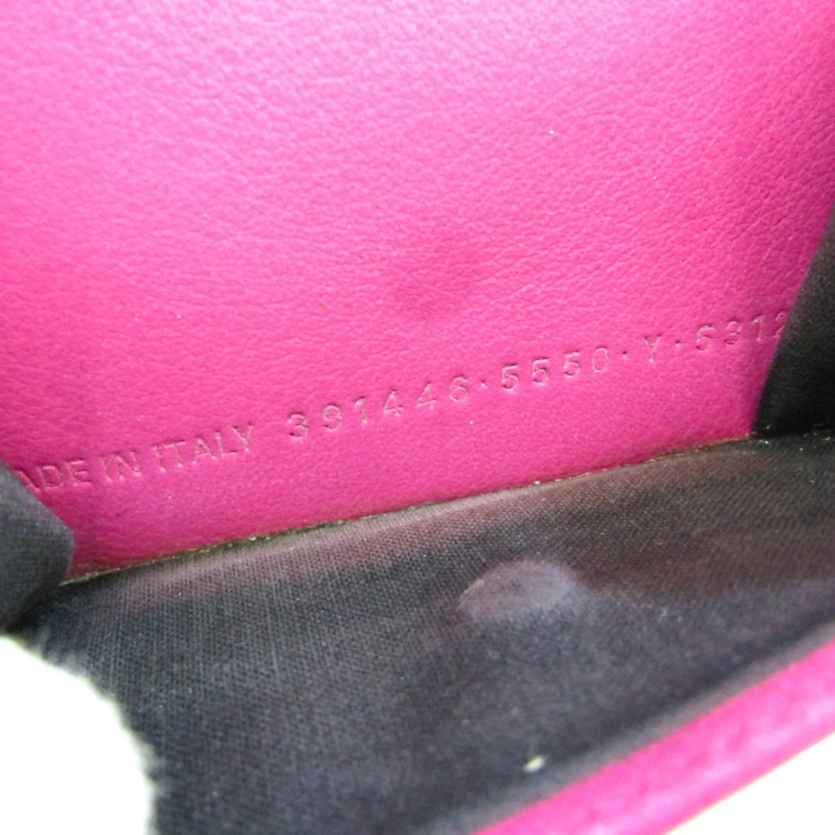 (tri-fold) Mini Leather Pre-Owned 391446 Papier Women's Pink Wallet Wallet (Good) Balenciaga