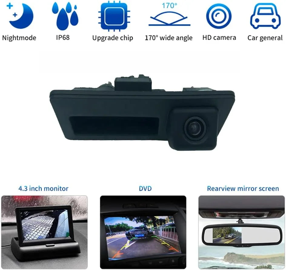 Canying Golf Car Camera VW S5 Pat Tiguan for Touran Audi Rear A4 Q3 Trunk for A5 Handle Q5 HD Camera View Pat