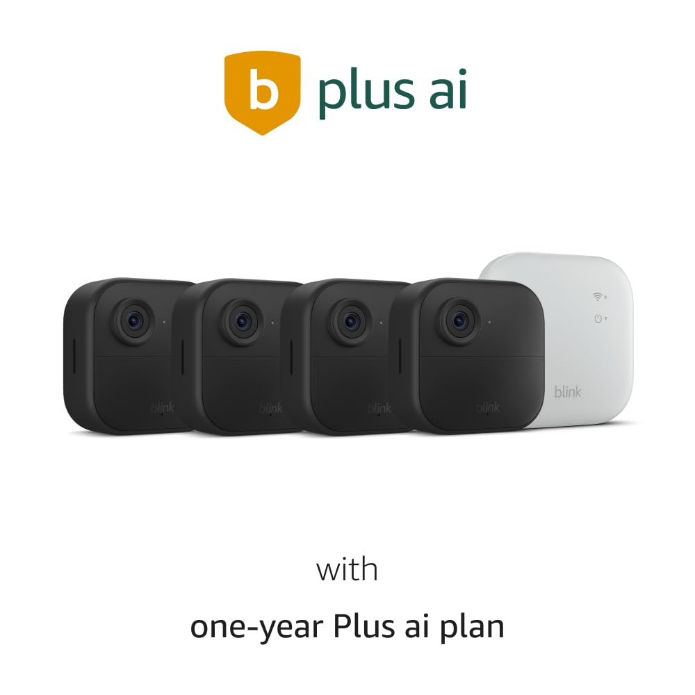 Blink Outdoor 4 XR â two-year battery wireless camera with 4x security coverage, 1000 ft open-air range or 400 ft with typical use â 4 camera system.