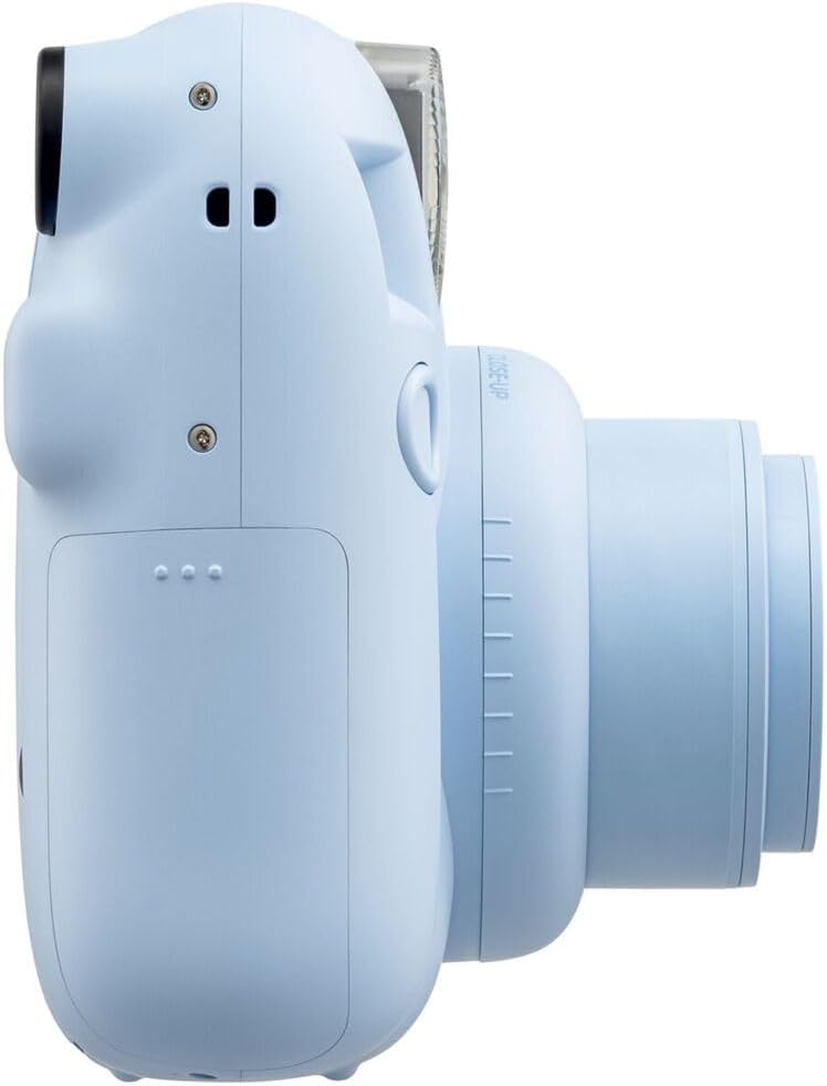 FUJIFILM INSTAX Mini 12 Instant Film Camera | Pastel Blue Bundled with Instax Accessory Bundle + Cleaning Cloth (8 Items)