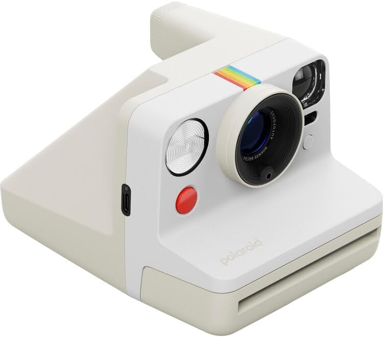 Polaroid Now Generation 3 i-Type Camera in Pebble White + 16 Film Bundle
