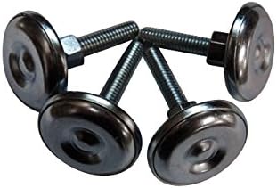 Game Room Guys Chrome Pinball Leg Levelers and Bolts - Set of 4