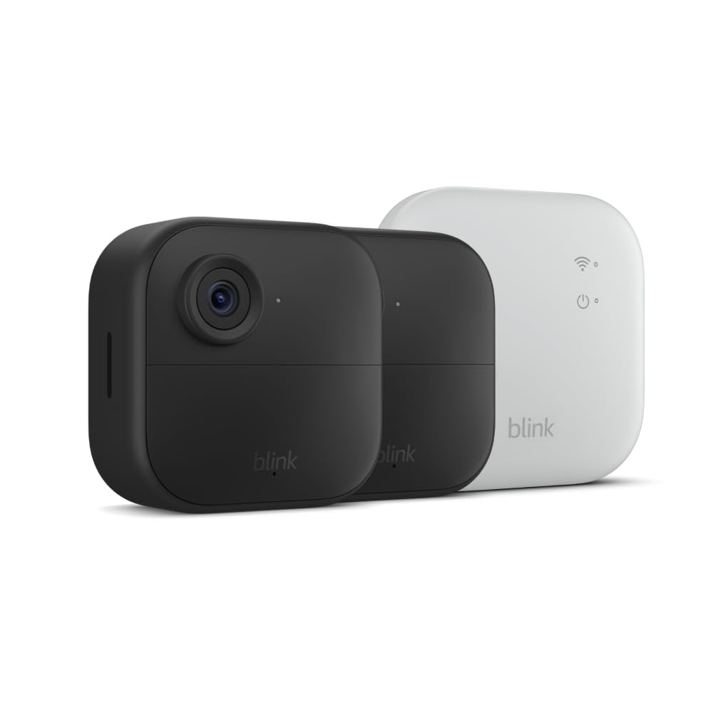 Blink Outdoor 4 XR â two-year battery wireless camera with 4x security coverage, 1000 ft open-air range or 400 ft with typical use â 4 camera system.