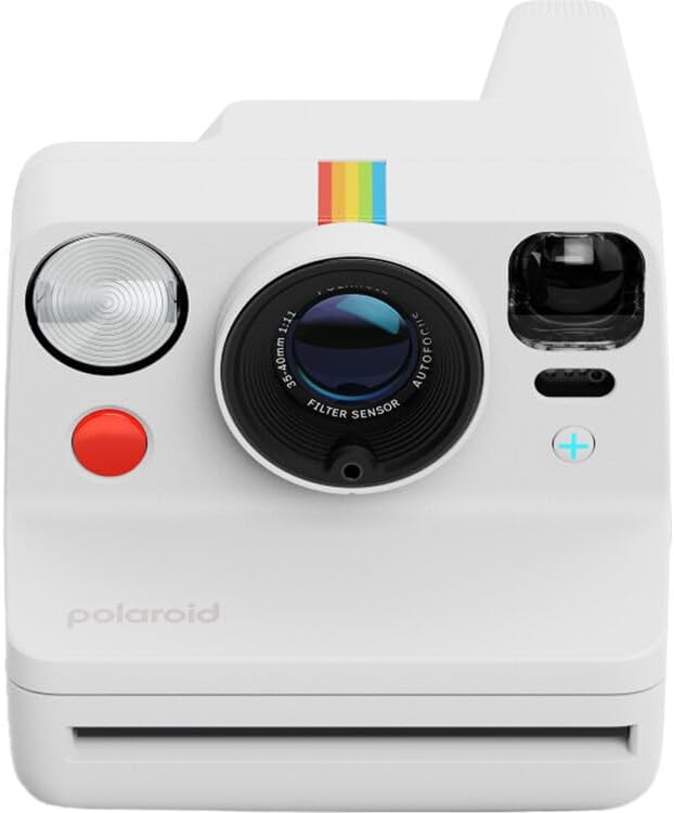 Polaroid Now+ Generation 3 i-Type Instant Camera in White + 16 Film Bundle