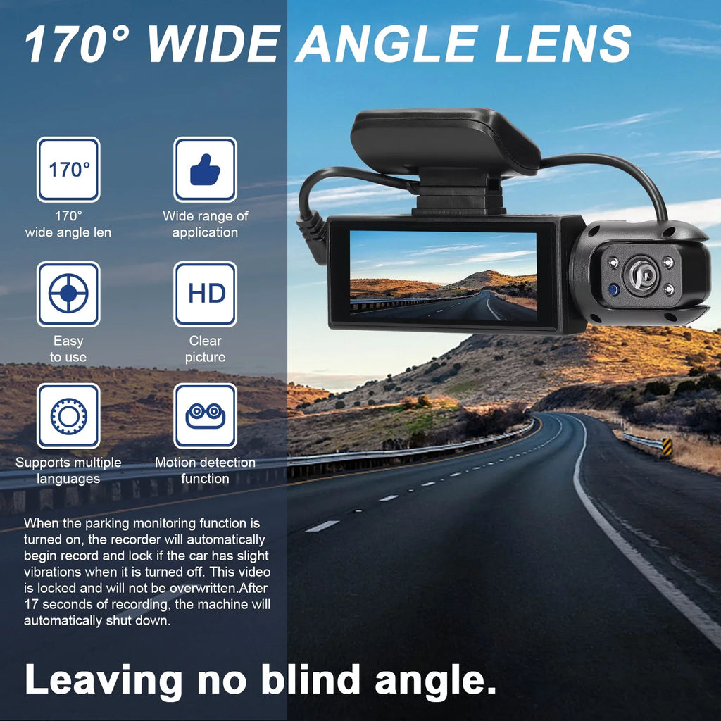Car Motion Camera Motion Wide Car Camera Dvr Dash Video Motion Lens DVR Car 170 Cam Dual DVR Cam DVR Dash Dadypet Auto Wide 170 Camera,Dash 170 Dual HUIOP Car QISUO