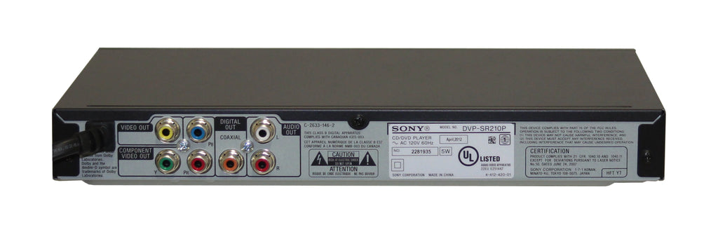 (Refurbished) Player Restored Progressive Sony (DVP-SR210P) Scan DVD