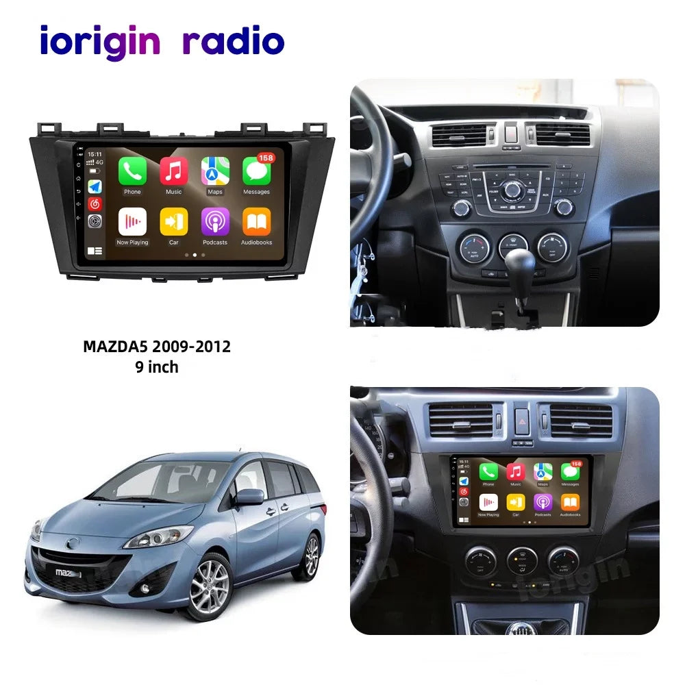 For 2+32G+CAM Car Player GPS 12 3 2010-2013 Stereo CarPlay Mazda Radio Android