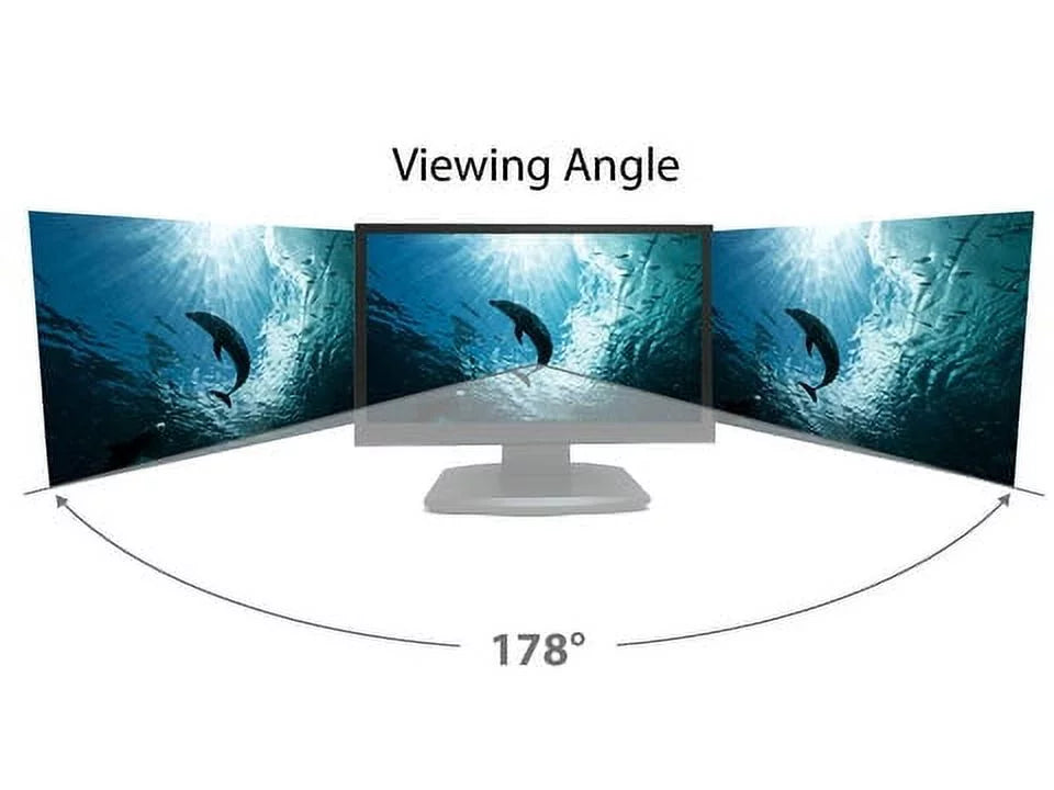 Analog HD-TVI, CVBS for Security CCTV 101AV Surveillance DVR HD AHD, & CVI 1x 23.6" Home BNC System 2X 16:9, Inputs with LED HDMI Office Monitor Work Professional &