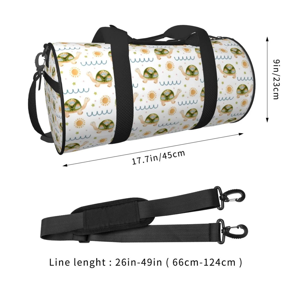Turtle and Large Coaee Sea Sun Bag in Bag Basking Bag Capacity Sports Waterproof the with Pocket Travel Cylinder Gym Luggage Compartment
